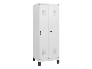 schoollocker,HxBxD 1630x600x500mm,2vak,vak B 300mm,draaigrendel,voeten - 2