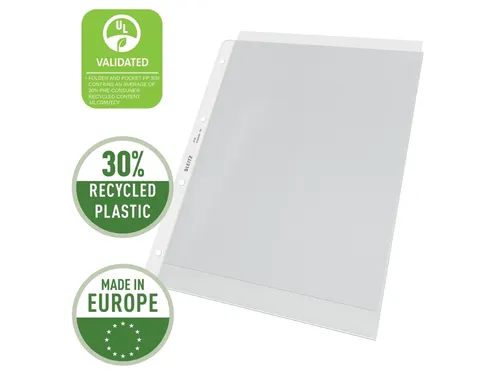 Showtas Leitz 4740 A4 4-gaats 0.12mm PP transparant 100 stuks