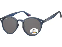 Zonnebril Montana met smoke gepolariseerd rond glas blauw
