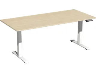 Elektrisch ihv bureau,HxBxD 630-1280x1800x800mm,blad esdoorn - 1