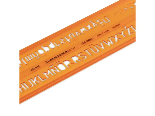 Lettersjabloon Standardgraph H-profiel middelschrift type B 10mm