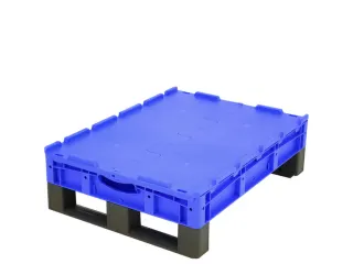 Euronorm Stapelkrat Pp 138x800x600mm 38l Dubbele Bodem M. Sledepoten - 1