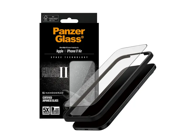 PanzerGlass Ceramic II Screen Protector iPhone Air | Ultra-Wide Fit