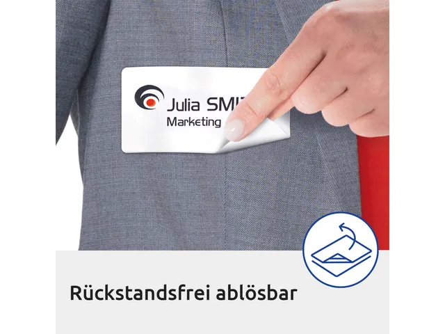 Naambadge etiket Avery J4785-20 80x50mm Inkjet 200 stuks