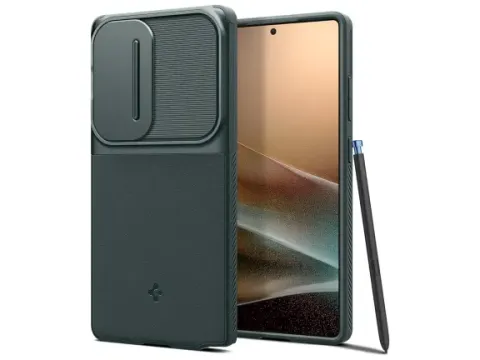 Optik Armor Samsung Galaxy S25 Ultra Hoesje Camera Slider Groen