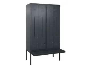 Z-garderobekast,HxBxD 2120x1200x815mm,8vak,vak B 300mm,cil.-slot - 1