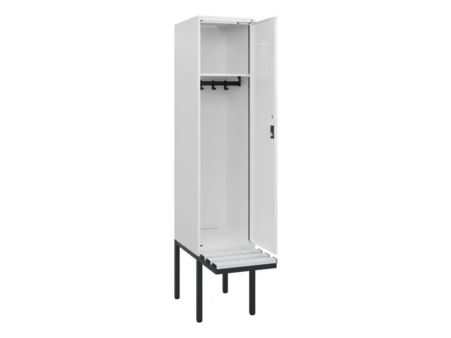 locker met bank,HxBxD 1950x400x815mm,1vak,vak B 400mm,cilinderslot