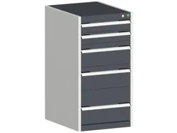 ladekast HxBxD 1000x525x525mm 5laden romp RAL7035 front RAL7016