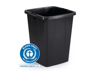 Afvalcontainer DURABIN ECO 90 Liter Vierkant Zwart - 1