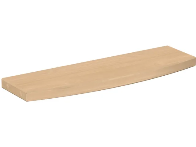 Tablette repose-sacs incurvée,p. mobilier d'accueil,lxP 500x150mm,boi