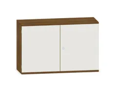 kantoorkast,HxBxD 770x1200x430mm,decor romp noten,decor front wit