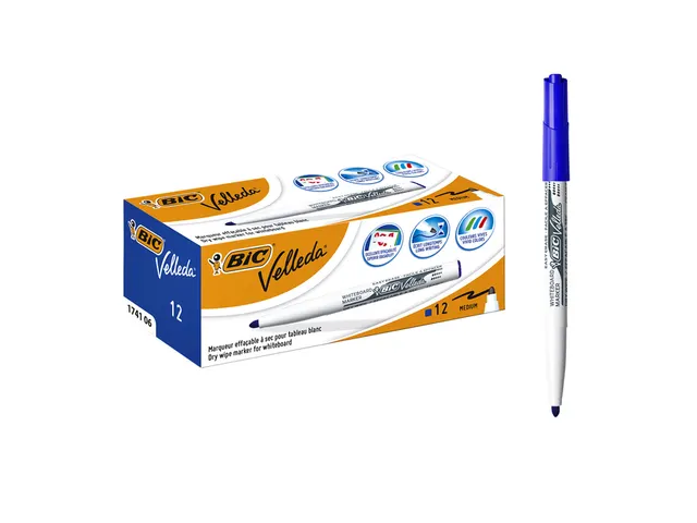 Whiteboardmarker Bic Velleda 1741 rond medium blauw