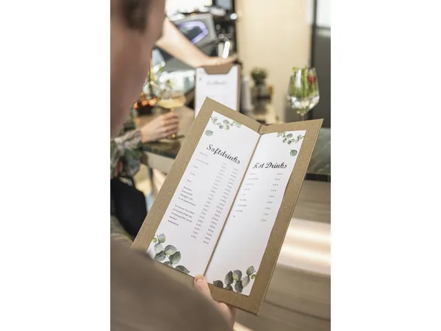 Drankkaart map Sigel 1/2 A4 smal beige voor 8 blad