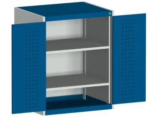 kast met geperforeerde platen,HxBxD 1000x800x525mm,2xStalen bodem - 1