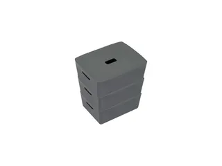 Opbergbox Kangaro 20 liter antraciet set a 3 stuks inclusief deksels - 1