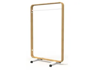 BOX Kledingrek metaal met hout 176 x 100 x 50 cm. op wielen - 1