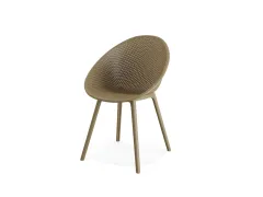 Qosy Kuipstoel voor buiten PP Zandkleuren Tuinstoel