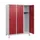 schoollocker,HxBxD 1630x1200x500mm,3vak,vak B 400mm,draaigrendel