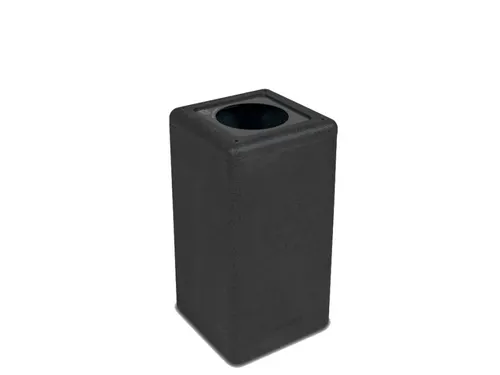 Circulaire Afvalbak BrickBin Waste 65 Liter Zwart Grijs