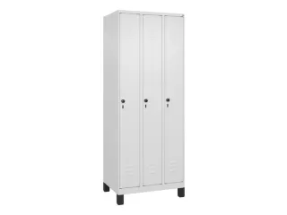 locker,HxBxD 1950x750x500mm,3vak,vak B 250mm,draaigrendel,voeten - 1