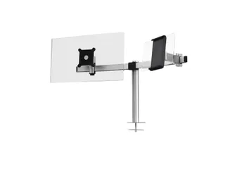 Monitorarm Durable met bladdoorvoer voor 1 scherm en 1 tablet - 1