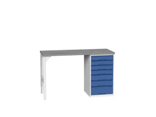 werkbank,HxBxD 930x1500x600mm,linoleumblad,2voeten/1container - 1