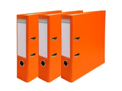 Pak 3 ordners PP/pap A4 80mm oranje PP A4 80mm ORANJE