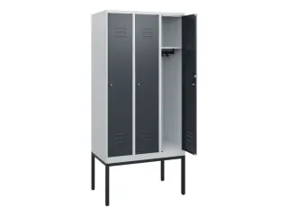 locker,HxBxD 1950x900x500mm,3vak,vak B 300mm,cil.-slot,voetonderstel - 2