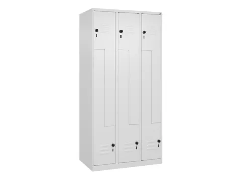 Z-garderobekast,HxBxD 1850x900x500mm,vak B 150/300mm,draaigrendel