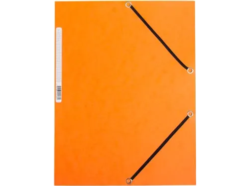 Elastomap A4 3 Kleppen en Elastieken Karton Oranje