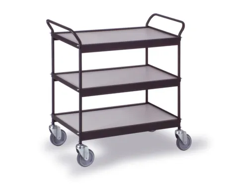 Tafelwagen Draagverm. 150kg Laadvl. Lxb 785x420mm 3 Etages Diepzwart