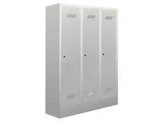 lockerkast v. kinderen,HxBxD 1600x930x500mm,3vak,RAL7035,front RAL7035 - 2
