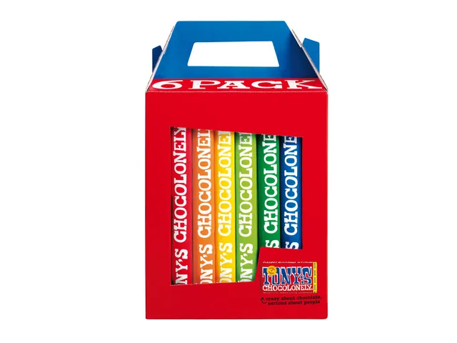 Chocolade Tony's Chocolonely Rainbowpack Classic 6 repen à 180gr