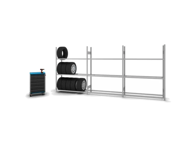 Rayonnage À Pneus Rayonnage De Base Hxlxp 2000X1560X435 Mm 3Niveaux