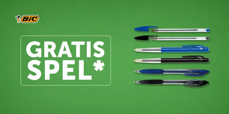 Gratis spel bij aankoop Bic Valuepack!