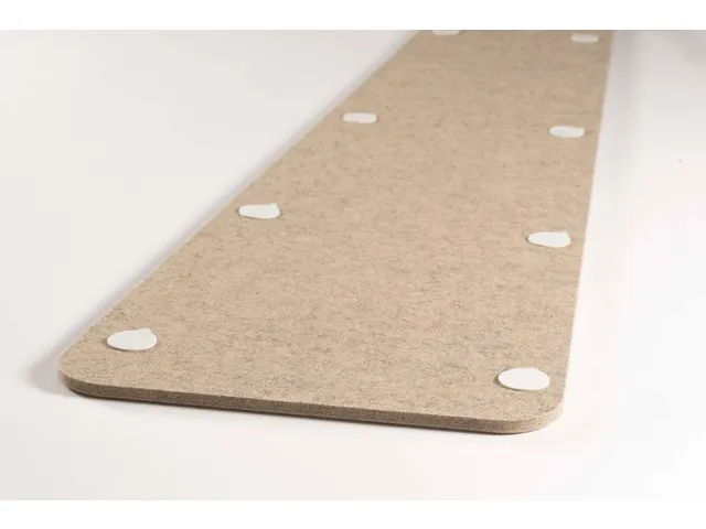 Akoestische PET-vilt trapezium stroken beige 30x120cm 6 stuks