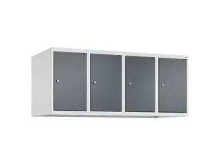 opzetkast,v. locker,4vak.,vak B 300mm,HxBxD 500x1200x500mm,vleugeldeur - 1