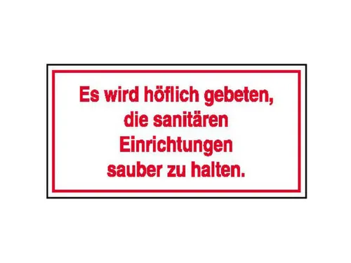 aanwijzingsbord,U wordt beleefd verzocht,PVC,rood/wit,om te verlijmen