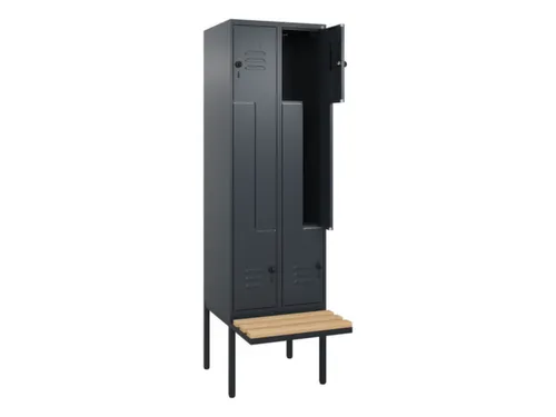 Z-garderobekast,HxBxD 2120x600x815mm,2vak,vak B 300mm,draaigrendel
