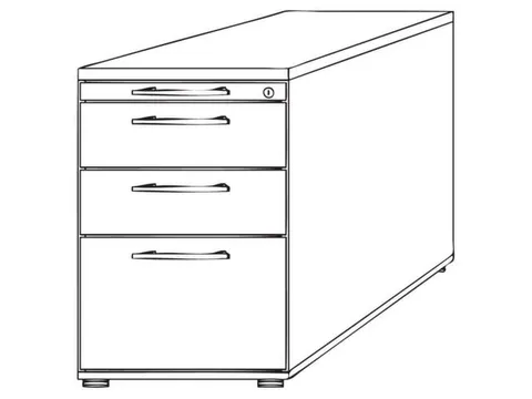 stationaire ladeblokken HxBxD 720x430x800mm 3laden onyxgrijs