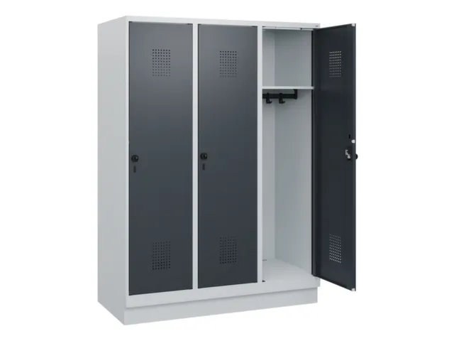 schoollocker,HxBxD 1630x1200x500mm,3vak,vak B 400mm,draaigrendel