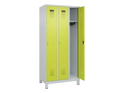 locker,HxBxD 1950x900x500mm,3vak,vak B 300mm,cil.-slot,voeten
