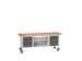 établi,HxlxP 830x2000x600mm,plateau multiplex,équipement : 6 tiroi