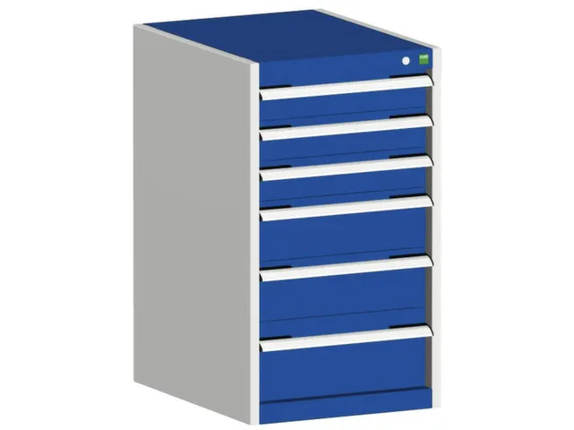 ladekast HxBxD 900x525x525mm 6laden romp RAL7035 front RAL5010