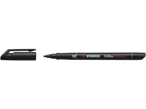 Viltstift STABILO OHpen 843/46 permanent rond medium zwart