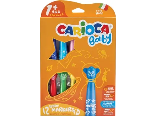 Viltstift Baby Teddy, Doos à 12 Stuks Assorti kleuren