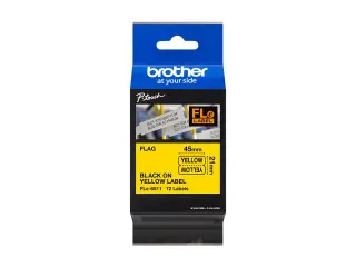 BROTHER FL-E6511 Labeltape Zwart op geel 21mm - 1
