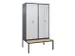 locker voor scheiding van kleding,HxBxD 2120x1200x815mm,4vak