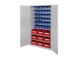 Ruime Bakkenkast 1950x1130x590mm 51 Magazijnbakken Geperf. Deur
