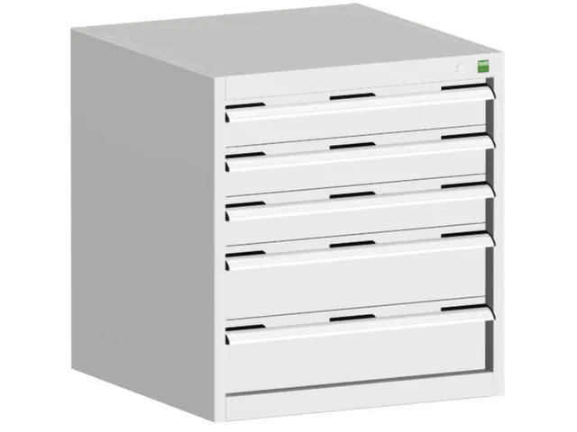 ladekast HxBxD 700x650x650mm 5laden romp RAL7035 front RAL7035